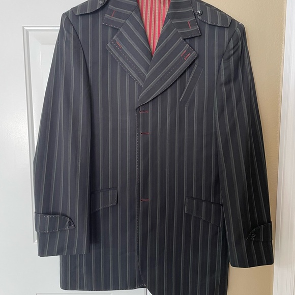 Valentino Other - Valentino Red and Tan Striped Jacket